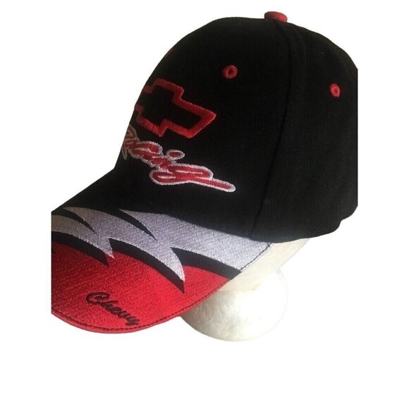 Chevrolet Racing Hat Black & Red With Red Embroidery - Picture 3 of 5